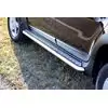 Пороги (защита порогов) с алюминиевой площадкой Ø51 мм Renault Duster 2012-20, Nissan Terrano 2014- нержавейка "Эстонец"