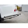 Фаркоп (прицепное устройство) Toyota LC 200 с 2007, Lexus LX с 2016 с нержавеющей накладкой съемный квадрат "PT Group"