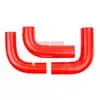 Патрубки радиатора силиконовые УАЗ 469, 3151, Хантер двигатель УМЗ 421 100 л/с красные (к-т 3 шт.)