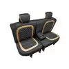 Чехлы сидений на УАЗ 3163 Патриот, 2363 Пикап с 2018 (5 мест) черные с коричневыми вставками ромб «Schweika»