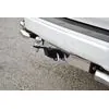 Фаркоп (прицепное устройство) Toyota LC 200 с 2007, Lexus LX с 2016 с нержавеющей накладкой съемный квадрат "PT Group"
