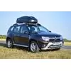 Пороги (защита порогов) с алюминиевой площадкой Ø51 мм Renault Duster с 2012-2020 год, Nissan Terrano с 2014 года нержавейка "Эстонец"
