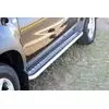 Пороги (защита порогов) с алюминиевой площадкой Ø51 мм Renault Duster с 2012-2020 год, Nissan Terrano с 2014 года нержавейка "Эстонец"