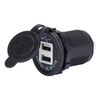 Розетка USB 3.1А круглая встраиваемая, 2 выхода с подсветкой d22 "RedBtr"