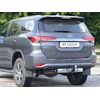 Фаркоп (прицепное устройство) Toyota Fortuner с 2016-2020 год (до рестайлинга) с нержавеющей накладкой "PT Group"