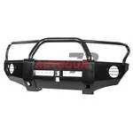 Бампер передний (накладка) Mitsubishi L200 с 2005 года с квадратом под фаркоп и кенгурином RIFTRT-50160 "РиФ"