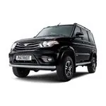 Защита переднего бампера одинарная Ø63 мм УАЗ Патриот 2015+ с полимерным покрытием "Искра"