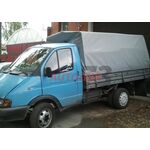 Тент на автомобили Газель 3302 старого образца серый двухсторонний