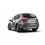 Защита заднего бампера d51 мм Renault Duster с 2012 года, Nissan Terrano с 2014 года с полимерным покрытием "Шагрень"
