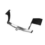 Фаркоп (прицепное устройство) Mitsubishi Outlander XL, Citroen C-Crosser, Peugeot 4007 c 2007-2012 год с нержавеющей накладкой "PT Group"