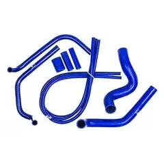 Патрубки силиконовые радиатора УАЗ 3163 Патриот, 2363 Пикап, 23632 Профи с 2017 года с климат-контролем (к-т 10 шт.) синие полный "Avtostyle"