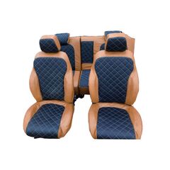 Чехлы сидений на УАЗ 3163 Патриот, 2363 Пикап с 2018 (5 мест) коричневые с черными вставками, ромб «Schweika»