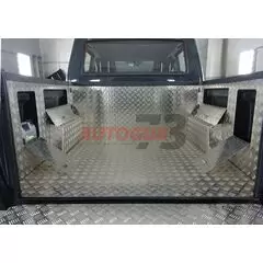 Обшивка грузового кузова УАЗ Пикап рифленым алюминием с карманами "АВС-Дизайн"