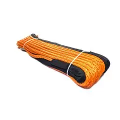 Трос синтетический для лебедок 10 мм 28 м (оранжевый)