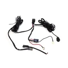 Комплект проводки для подключения 1-й дополнительной LED-фары, HID-лампы (с кнопкой) "RedBTR"