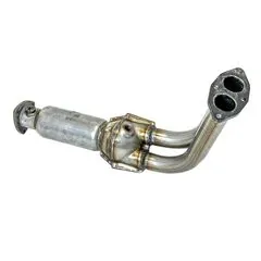 Труба приемная с пламегасителем без катализатора на УАЗ Хантер, Патриот двигатель ЗМЗ 409 Евро 3 под два датчика кислорода