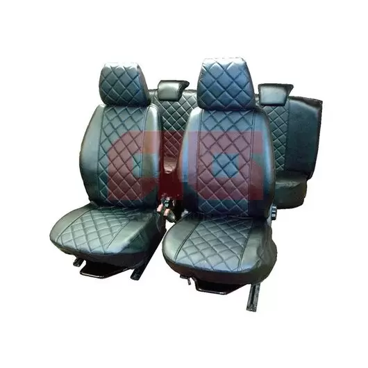 Чехлы сидений УАЗ 3163 Патриот с 2016 экокожа черные ромб (к-т 5 мест)