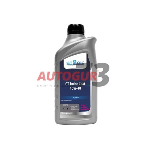 Масло моторное SAE 10W-40 GT TURBO Coat полусинтетическое всесезонное 1 л "GTOil"