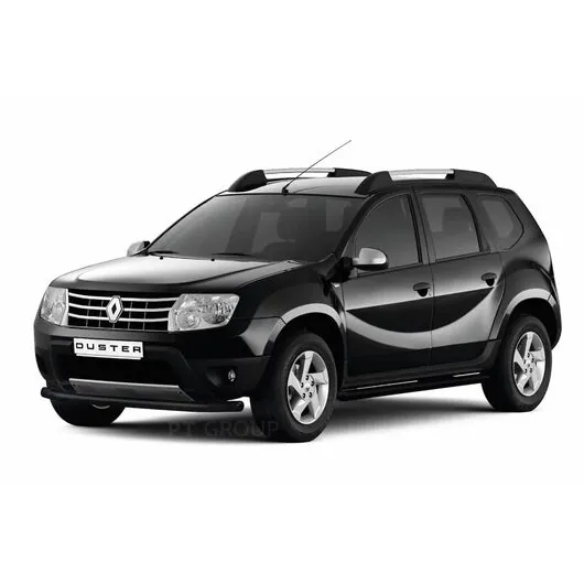 Пороги (защита порогов) вогнутая Ø63 мм Renault Duster с 2012-2020 год, Nissan Terrano с 2014 года цвет "Шагрень"