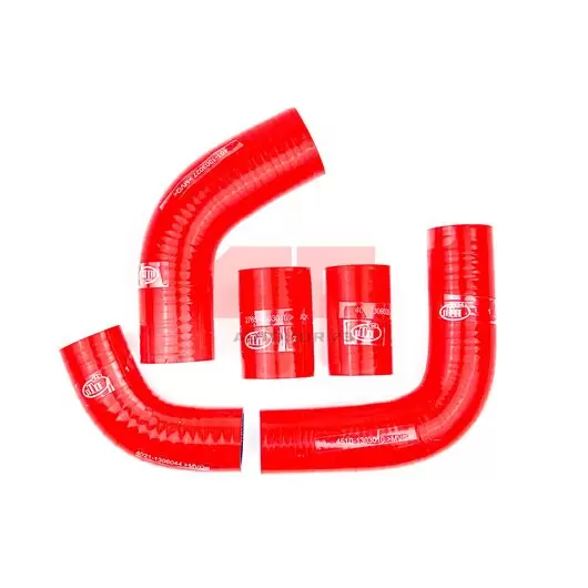 Патрубки радиатора силиконовые УАЗ 469, 452 Буханка двигатель УМЗ 4215 100 л/с красные (к-т 5 шт.)