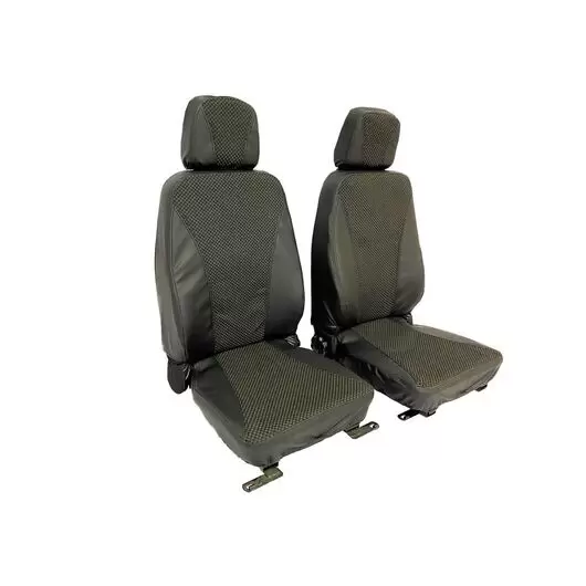 Чехлы сидений на УАЗ 452 Буханка с 2016 года (передние, 2 шт.) со съемным подголовником, комбинированные «Schweika»