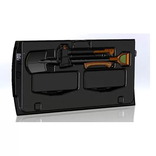 Дверь задка УАЗ Пикап с органайзером и стоп сигналом "АВС-Дизайн" (под покраску)