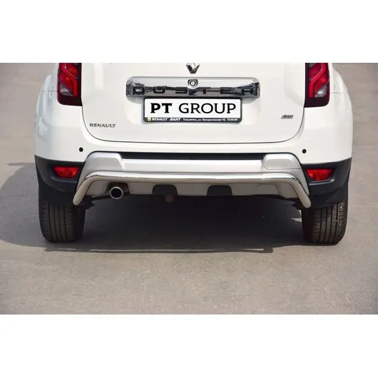 Защита заднего бампера Ø51 мм Renault Duster с 2012 года, Nissan Terrano с 2014 года нержавейка