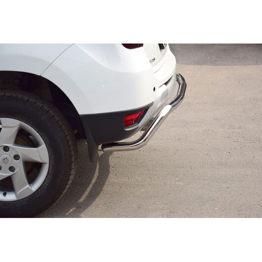 Защита заднего бампера Ø51 мм нержавейка Renault Duster 2012-, Nissan Terrano 2014-
