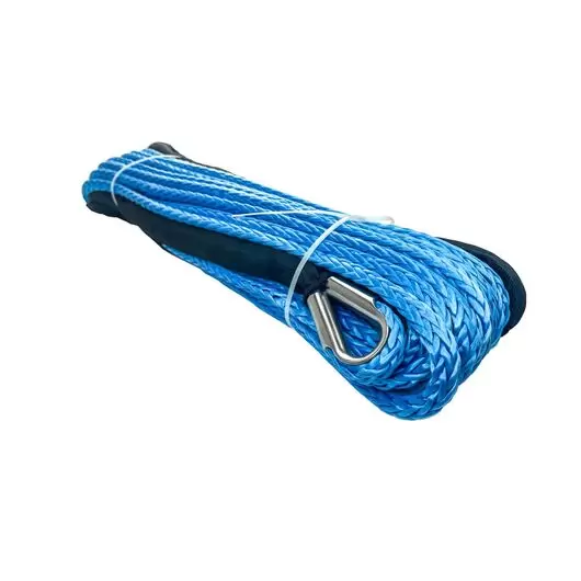 Трос лебедки синтетический 10 мм 28 м синий