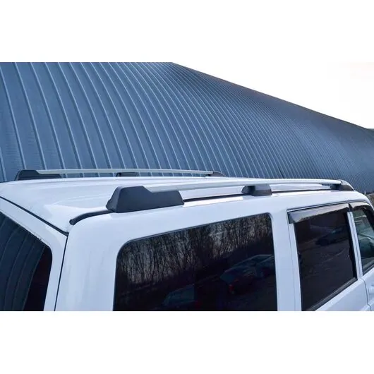 Рейлинги УАЗ Патриот на крышу (дуги) серебристый муар "PT Group"