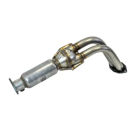 Труба приемная с пламегасителем без катализатора на УАЗ Хантер, Патриот, Профи двигатель ЗМЗ 409 Евро 4, 5 под два датчика кислорода