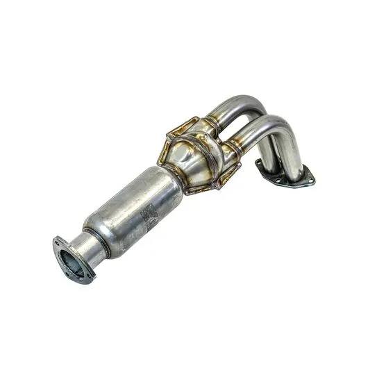 Труба приемная с пламегасителем без катализатора на УАЗ Хантер, Патриот, Профи двигатель ЗМЗ 409 Евро 4, 5 под один датчик кислорода