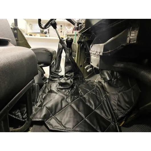 Утеплитель КПП и РК (коврик) под рычаги УАЗ 469, 3151 (поролон-ватин-винил/кожа) ромб