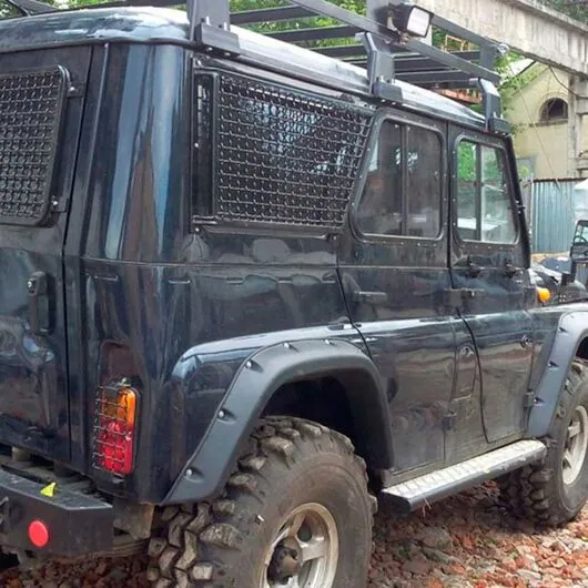 Защита задних боковых стекол УАЗ 3151, Хантер сетка (к-т 2 шт.) Внедорожник