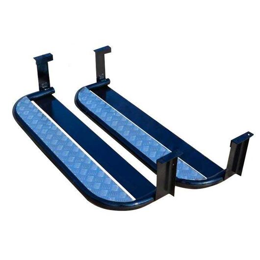 Защита порогов УАЗ 452 Буханка с алюминиевой накладкой с защитой бензобаков (к-т 2 шт.) Внедорожник