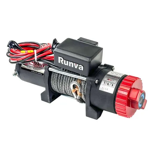 Лебёдка электрическая 12V 4500 lbs 2040 кг EWT4500ASR (синтетический трос) Runva